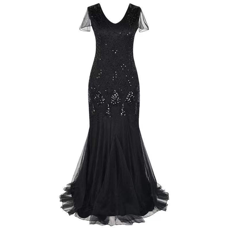 1920 Sequined Dress Retro Dress Plus Size Banquet Wedding Dress Women