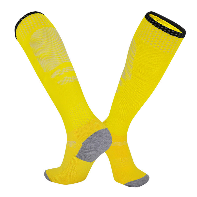 3PRS- High-Cuff Men's Football Socks, Towel Bottom Sports Socks & Children's Breathable Knee Stockings