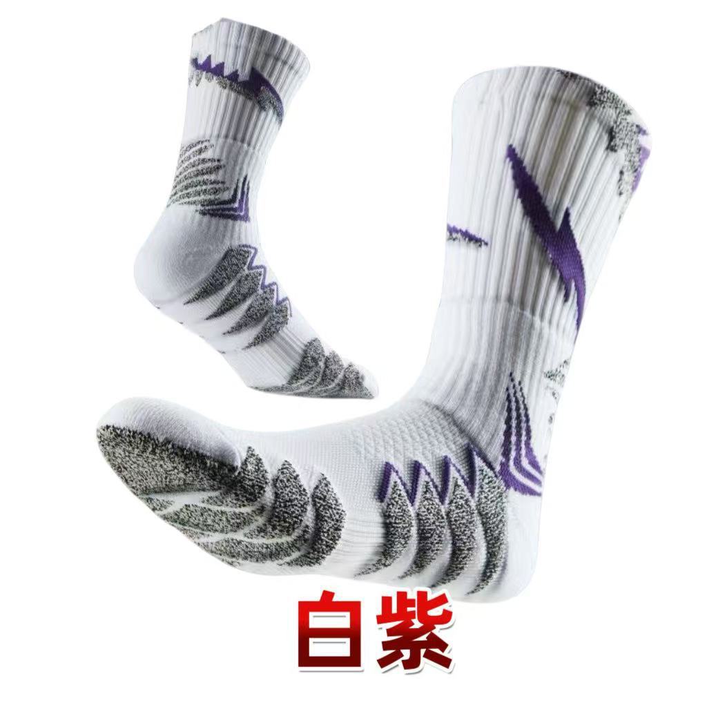 Professional practical towel bottom basketball socks wear-resistant ultra-thick sports deodorant non-slip breathable shock-absorbing terry socks