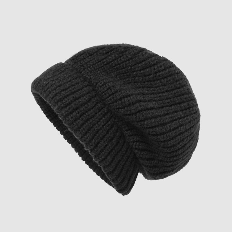 Children's Winter New Warm Ear Protector Wool Hat Loose Big Head Circumference Internet Celebrity Stacking Hat