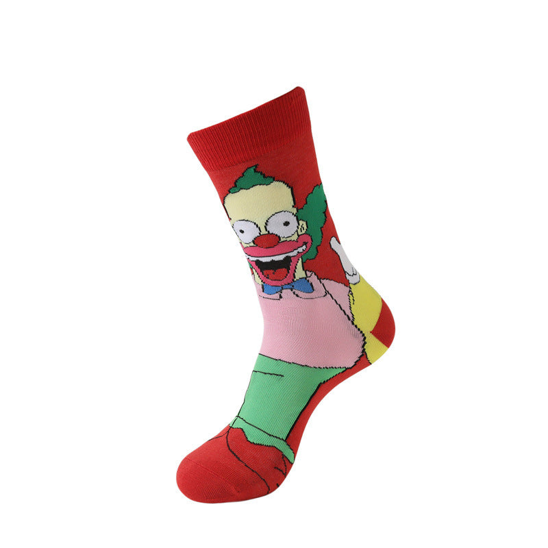 Quality Custom Logo Comics Cartoon Socks Wholesale Novelty Character Anime Socks