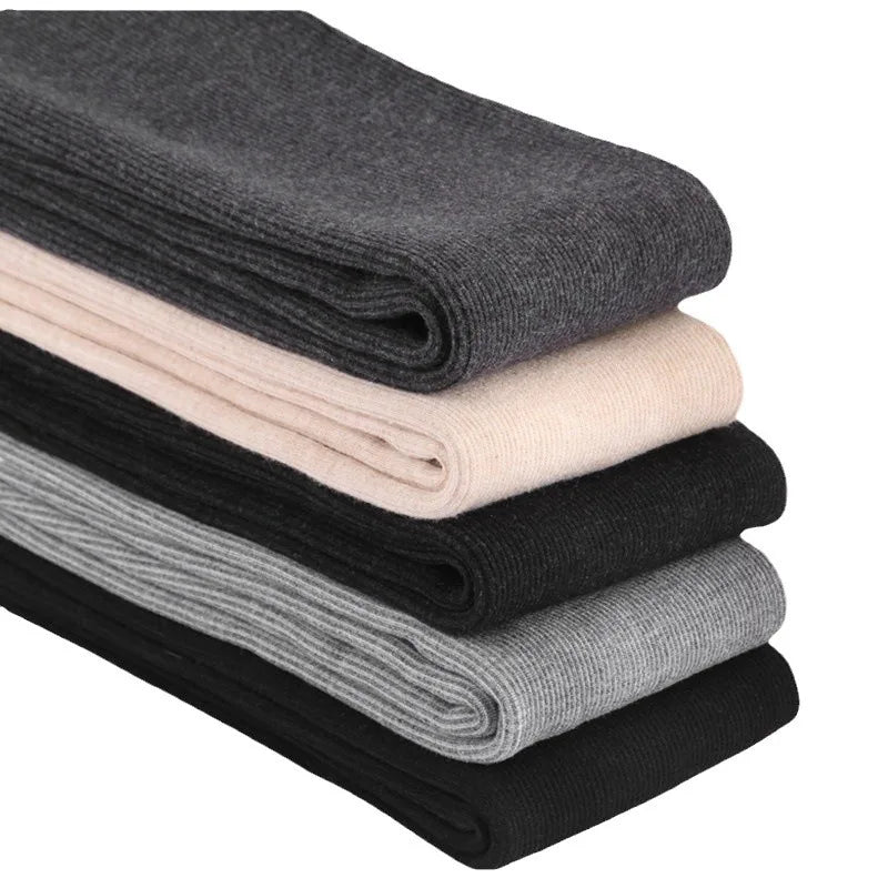 Autumn and winter fleece thickened threaded cotton vertical striped leggings, women's integrated pants