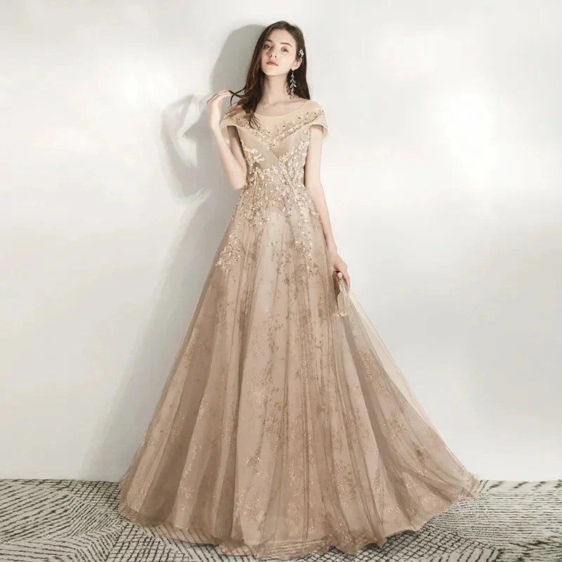 Banquet Evening Dress Skirt Women's New Temperament Company Annual Meeting Birthday Sequins Host Art Test Tail Dress