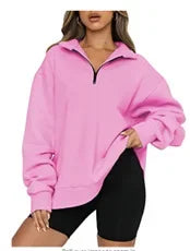 Winter women's clothing new popular sweater fleece top loose pocket sweater
