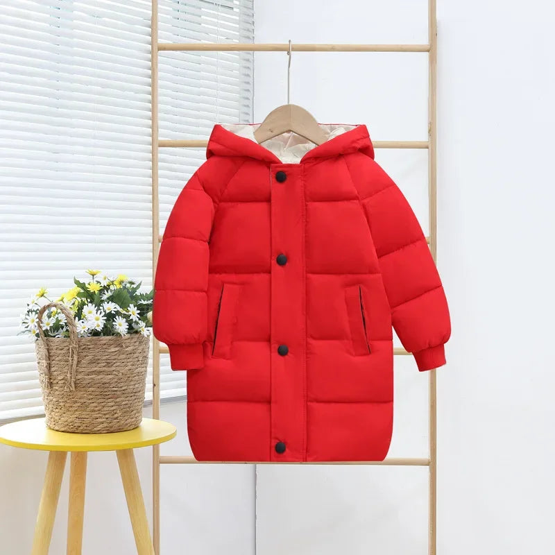 Anti-season children's down padded clothes medium and long padded jackets baby and girls winter jackets