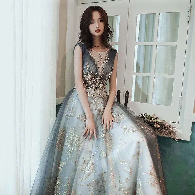 Viral Sequined Evening Gown: Sparkly Celebrity Party Dress for Galas, Red Carpet & Formal Events