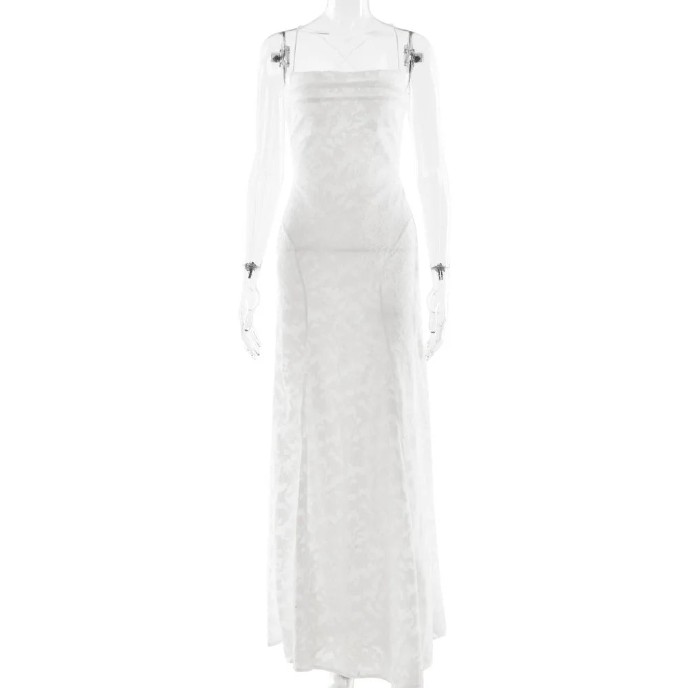 Women’s Sexy Backless Chiffon Dress: Sleeveless Evening Gown