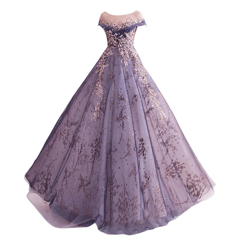 Aura Queen Purple Dress Annual Meeting Birthday Walk Show Host Performance Walk Show Evening Dress