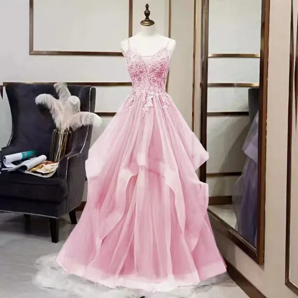 Banquet Female Purple Suspender Dress Vocal Art Test Sen Series Color Yarn Fairy Yarn Skirt Host Evening Dress