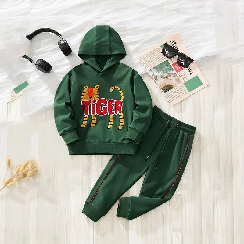2024 new autumn and winter wind sweater two-piece set medium and children's set children's clothing wholesale