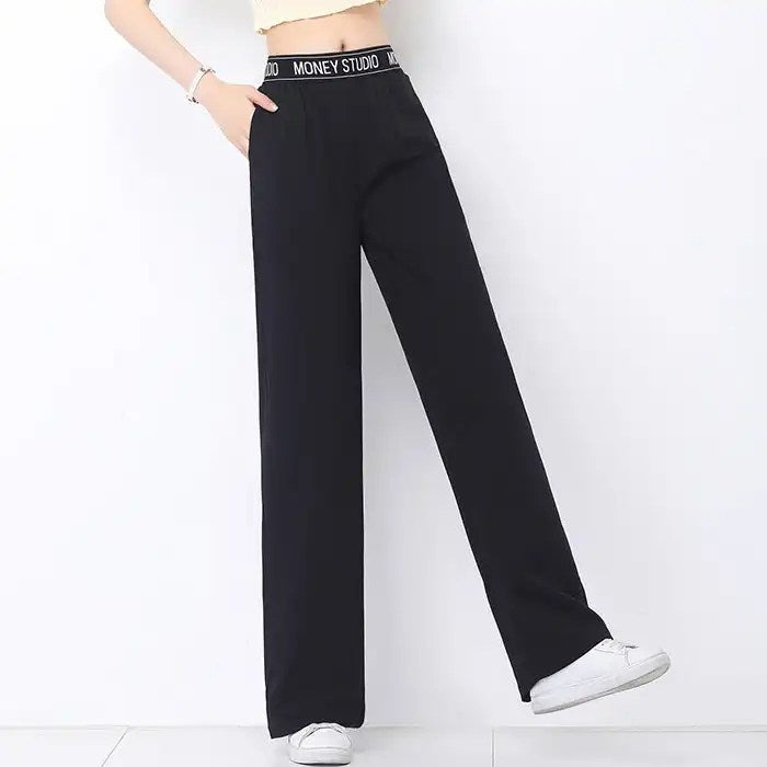 2024 New Summer Collection: High Waist Ice Silk Jeans for Women - Comfortable, Stylish, and Breathable Tencel Wide-leg Pants