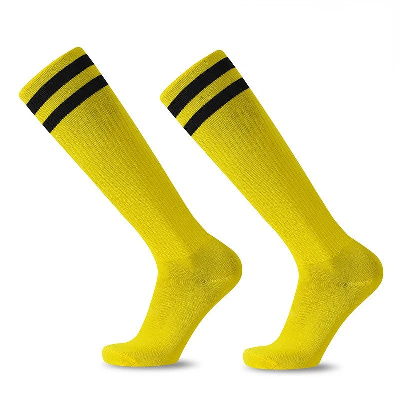 Premium Wholesale Football Socks for Adults and Kids - Non-Slip, Long Tube, Striped Design