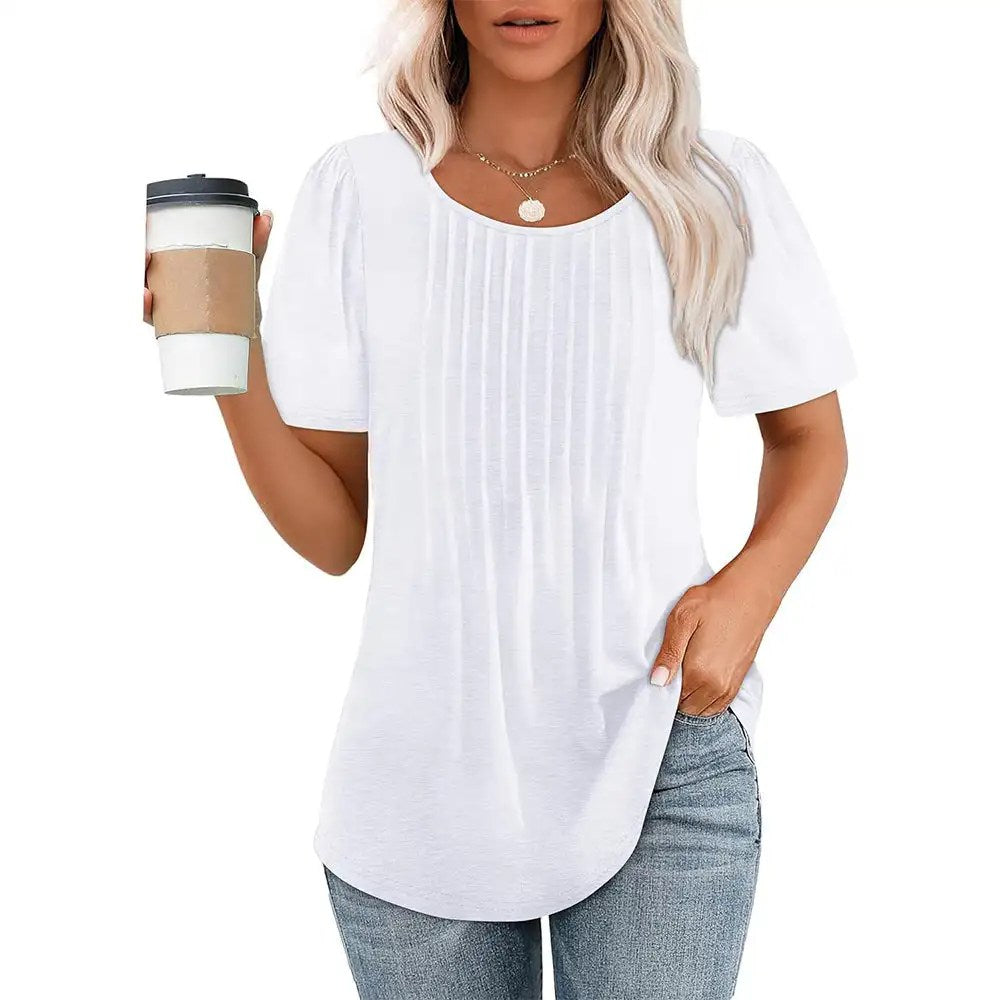 2024 Explosions: The Ultimate Pleated T-shirt Blouse for Women's Clothing