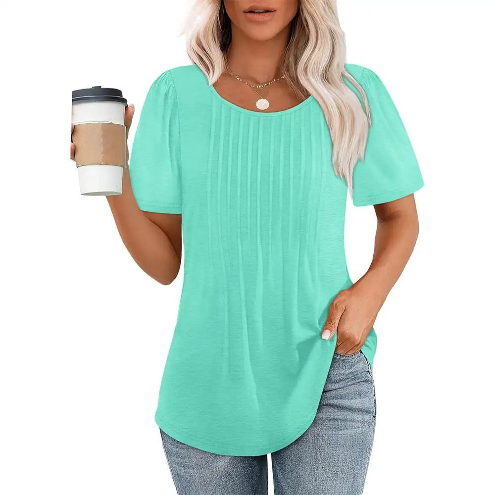 2024 Explosions: The Ultimate Pleated T-shirt Blouse for Women's Clothing