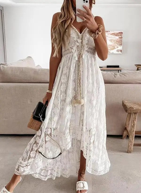 Get Ready to Turn Heads with Our Sexy Lace Suspenders for Long Women's Dresses - Available in Solid Colors!