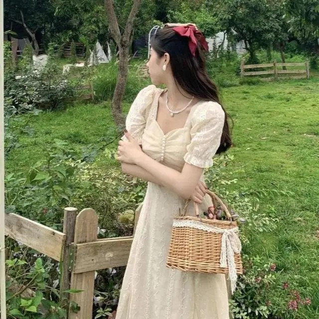 Coffee Break French Dress Platycodon First Love Dress Retro Gentle Salty Sweet Chic Skirt Fairy Super Fairy