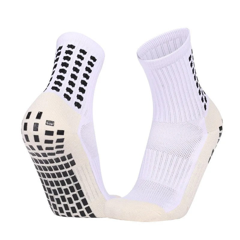 Upgrade Your Game with Anti-Slip Men's Mid Length Training Socks - Professional Quality with Thickened Towel Bottom and Short Cuff Design