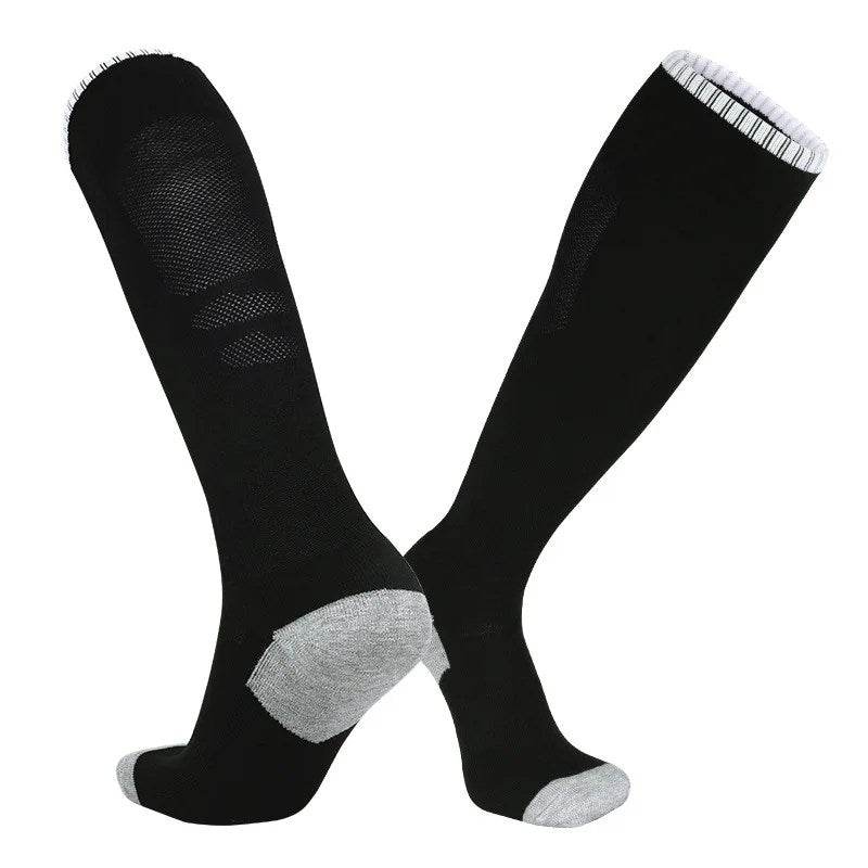 3PRS- High-Cuff Men's Football Socks, Towel Bottom Sports Socks & Children's Breathable Knee Stockings