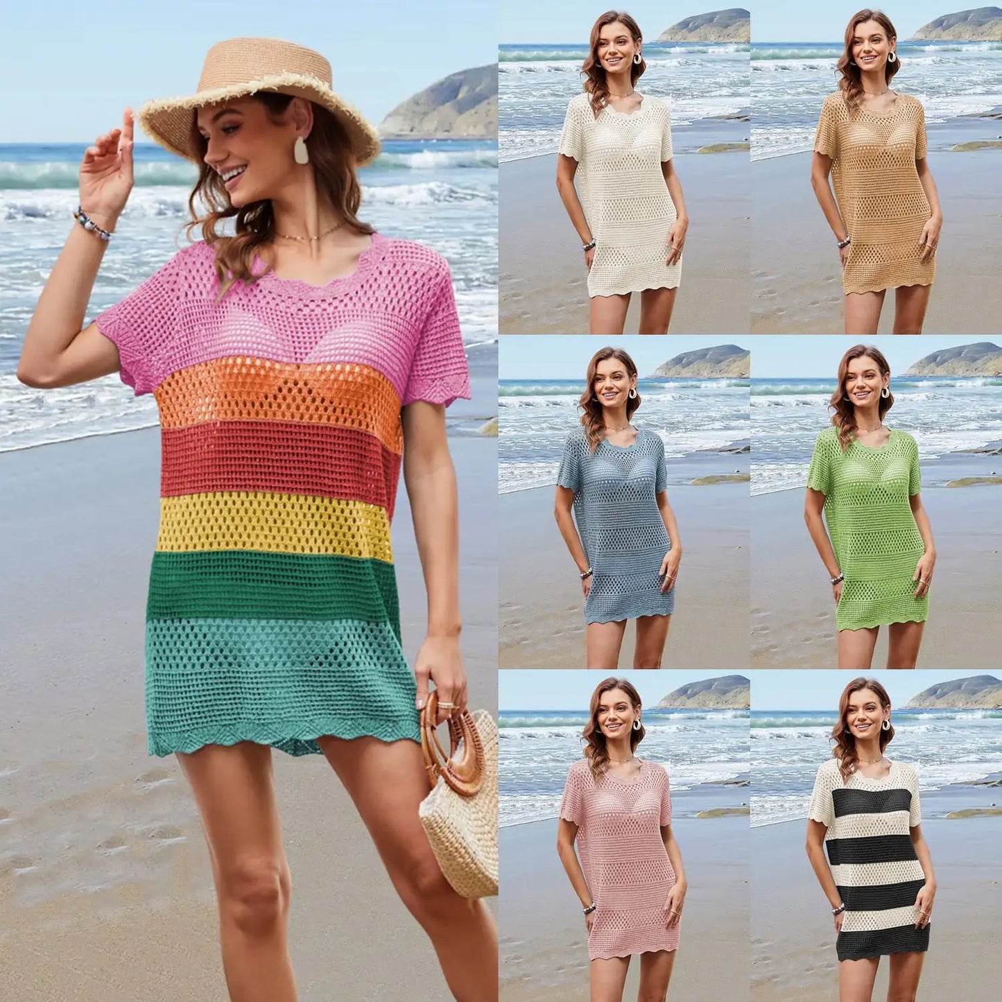 2024's Hottest Women's Crochet Wispy Top: The Must-Have Summer Beach Skirt Dress Combo