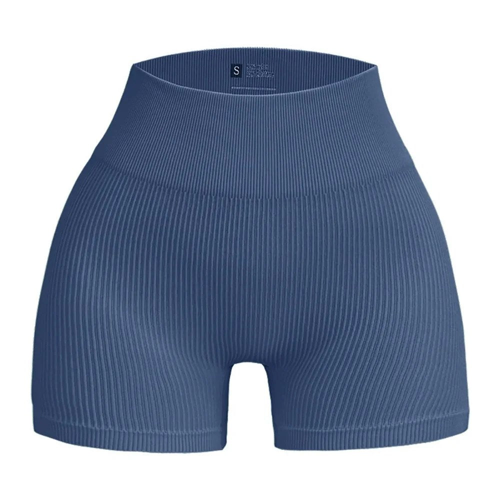 High Waist Seamless Yoga Shorts for Fitness & Running - Hip-Lifting, Stretchable, Peach Hip Casual Sports Shorts