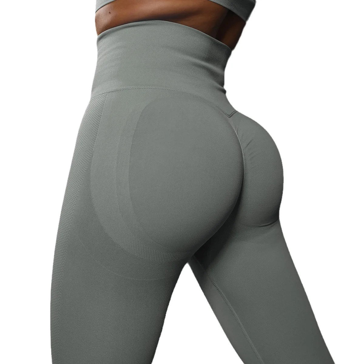 Smiling Face Yoga Dress: High Waist, Tight Fit, Peach Hip Training Pants for Women