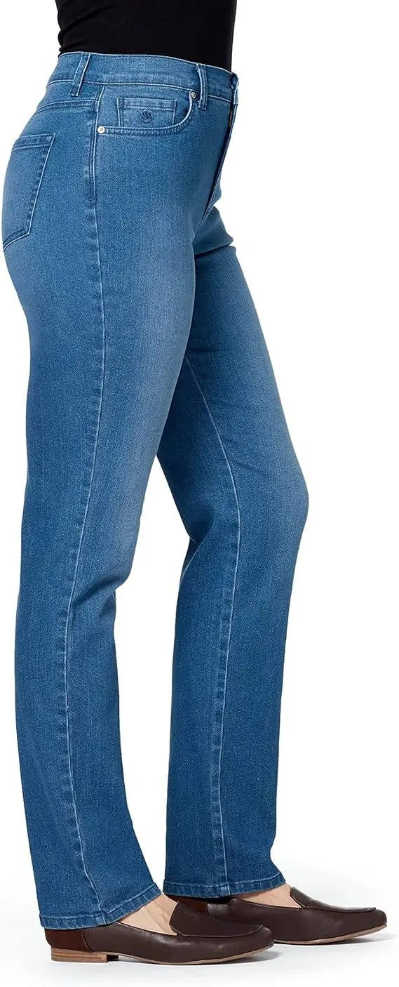 Upgrade Your Wardrobe with Women's High Waisted Jeans Tapered Denim Stretch Pants - Perfect for Casual Comfort!