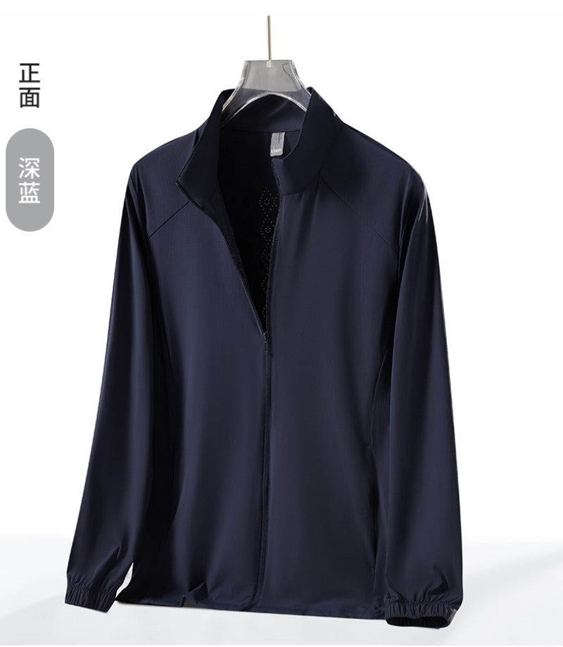 New UPF50 + Summer Couple Quick-Drying Ice Silk Cool Skin Clothing Hatless Sunscreen Clothing