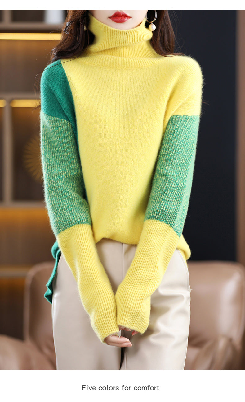 Women’s Thermal Merino Sweater | High Neck Eco-Friendly Pullover | Winter Warm Slim Knit