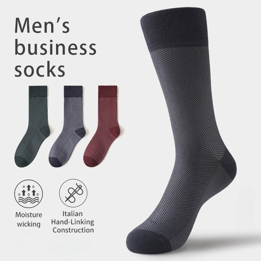 Men's Business Socks Amazon Stockings Mid-tube High-end Business Casual Cotton Socks