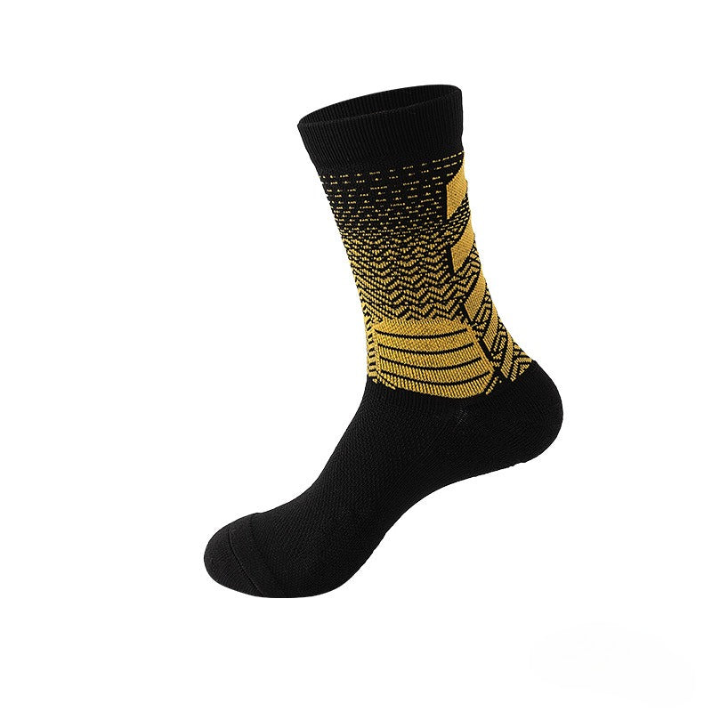 Gradually Change High-top Court Elite Socks, Thickened Competition Comprehensive Actual Combat Sports Socks Professional Basketball Socks