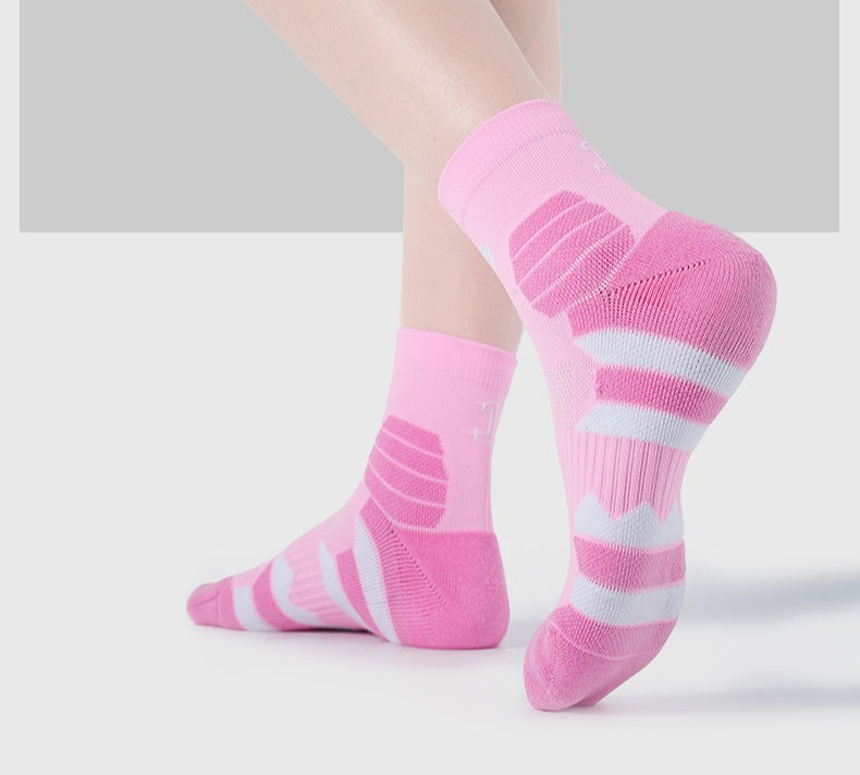 Professional Running Socks Unisex Medium Tube Towel Bottom Breathable Non-slip Outdoor Training Marathon Sports Socks