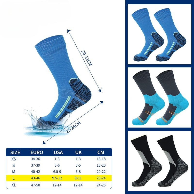 Waterproof Socks Medium Tube Ski Socks Cycling Camping Sports Wading Water Breathable Warm Outdoor Rain Socks for Men and Women
