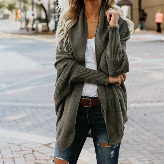 Autumn and Winter New Sweater Knitted Sweater Cardigan Large Size Women's Sweater Jacket Sweater