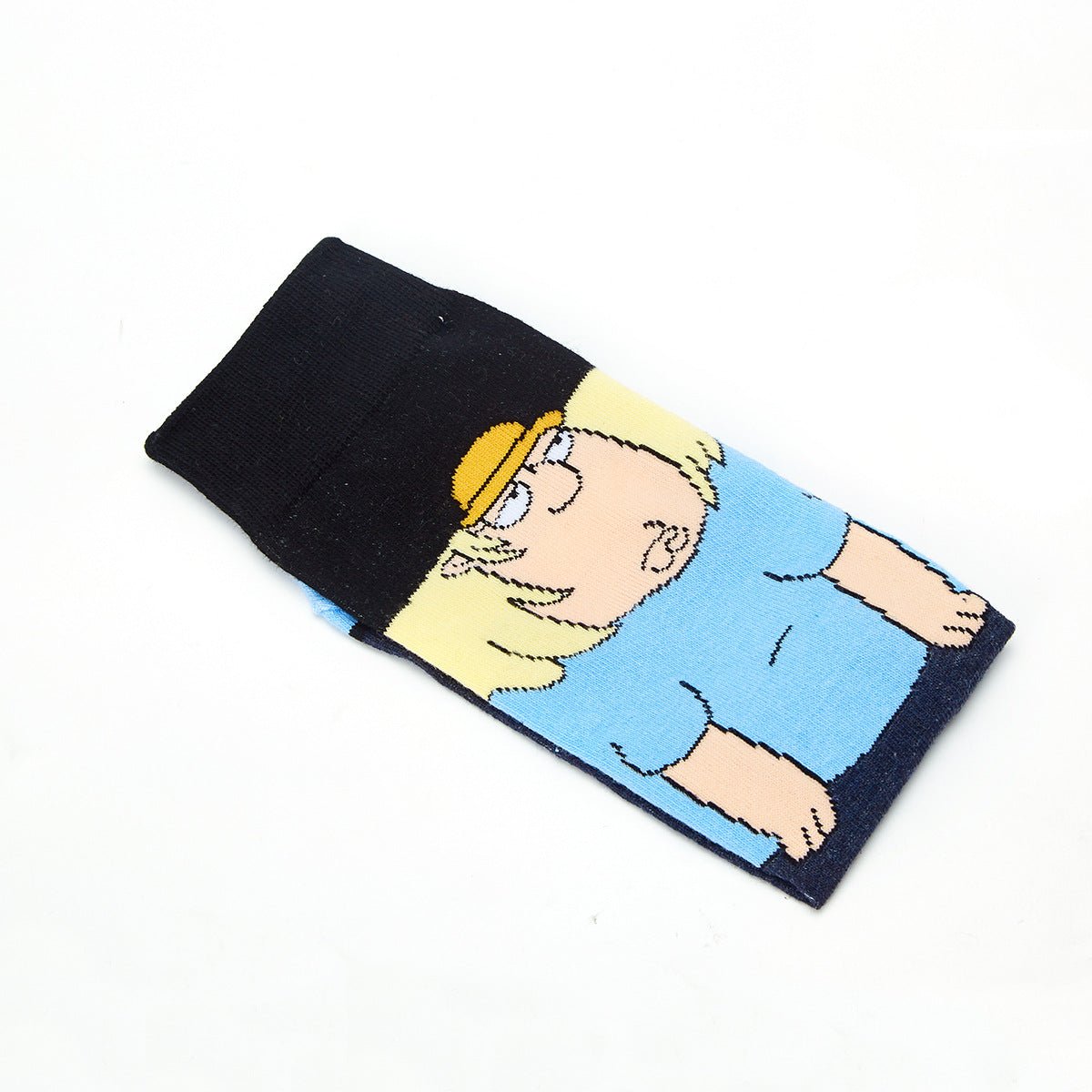 Men's Cotton Cartoon Animation Cotton Wholesale Sports and Leisure Straight Medium Tube Tide Socks-5PRS