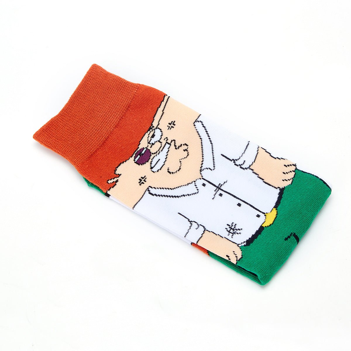 Men's Cotton Cartoon Animation Cotton Wholesale Sports and Leisure Straight Medium Tube Tide Socks-5PRS