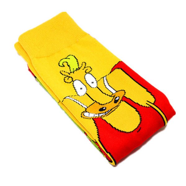 Male Cotton Female Animation Socks Cartoon Tide Socks Medium Tube Adult SpongeBob SquarePants Socks-5PRS