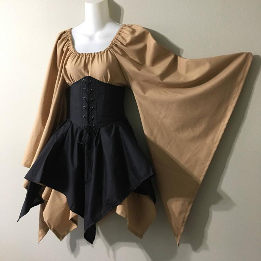 New Party Long-sleeved Women's Renaissance Medieval Dress