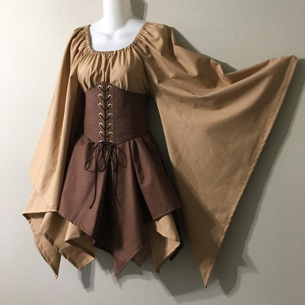 New Party Long-sleeved Women's Renaissance Medieval Dress
