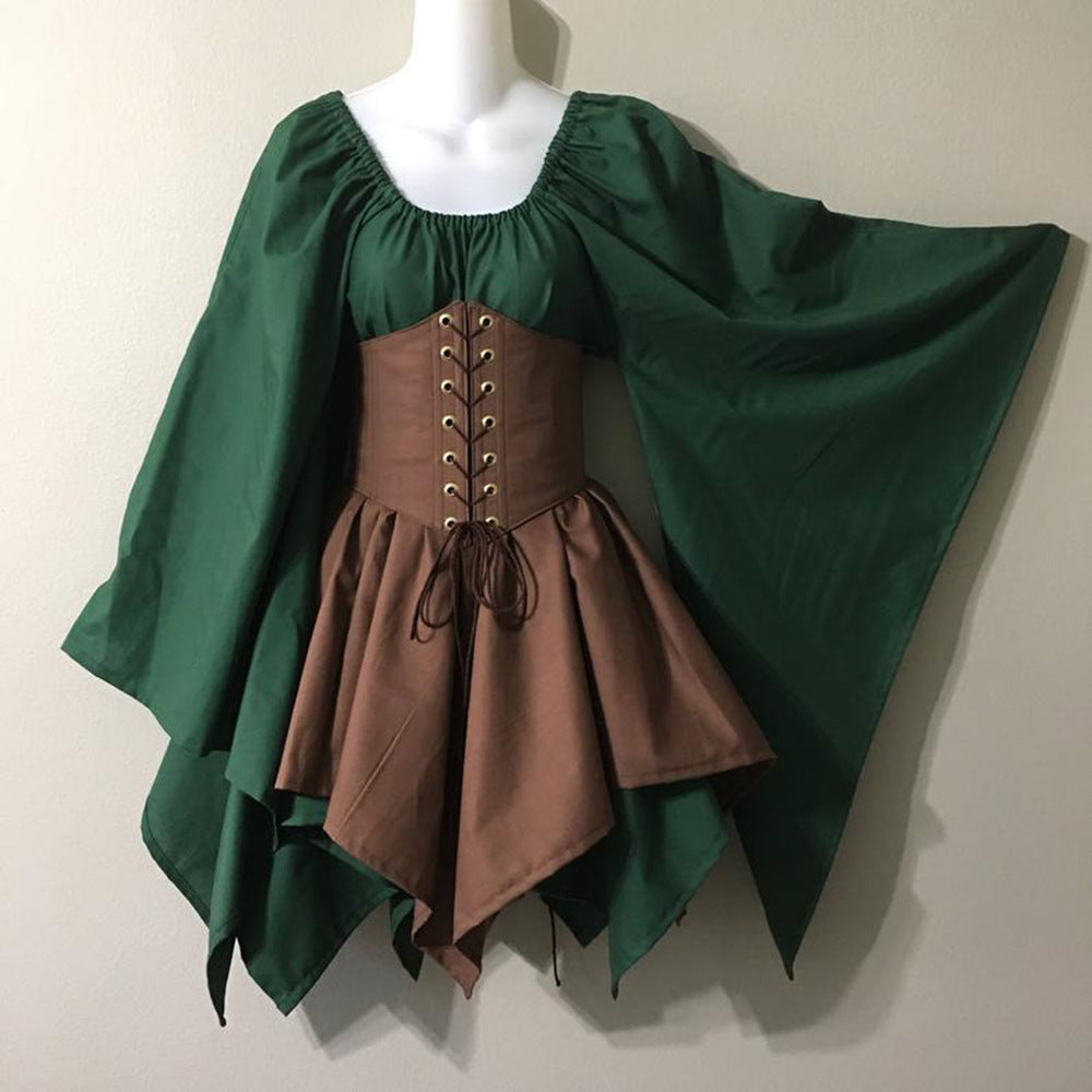 New Party Long-sleeved Women's Renaissance Medieval Dress