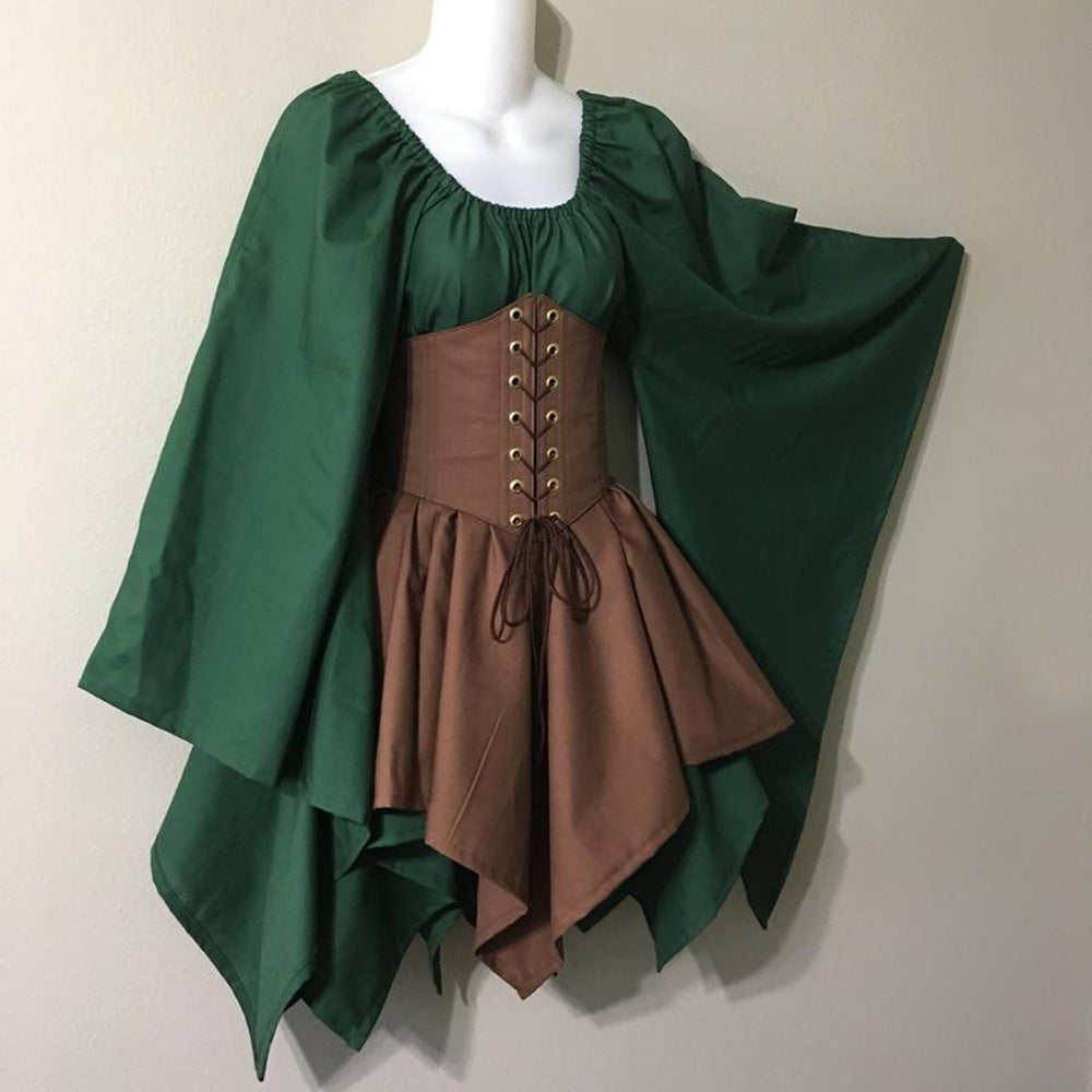 New Party Long-sleeved Women's Renaissance Medieval Dress