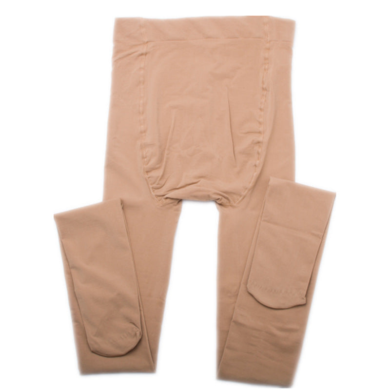 Spring and Autumn 150kg Extra Large Size Medium and Thick Stockings Velvet Pantyhose Plus Fat Extra Size Fat MM Crotch Bottom Legging