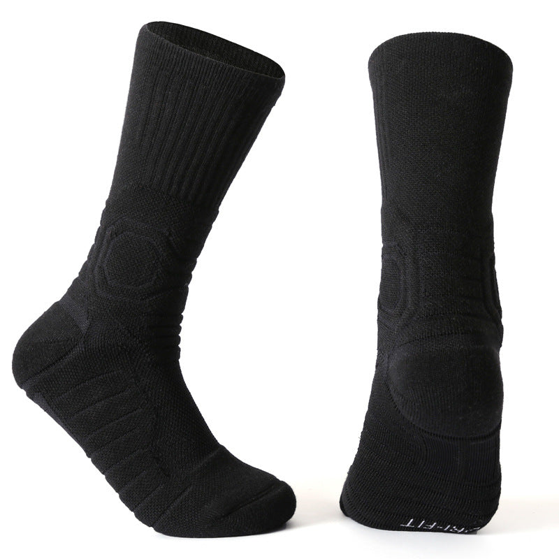 Professional Basketball Socks, Stockings AJ Trapeze Sports Socks, Men's Thickened High Tube Socks, Towel Sweat-absorbing, Non-slip and Breathable Elite Socks
