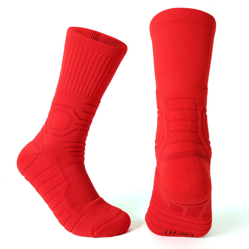 Professional Basketball Socks, Stockings AJ Trapeze Sports Socks, Men's Thickened High Tube Socks, Towel Sweat-absorbing, Non-slip and Breathable Elite Socks