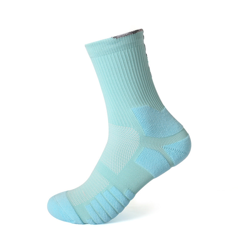 Professional Basketball Socks, Stockings AJ Trapeze Sports Socks, Men's Thickened High Tube Socks, Towel Sweat-absorbing, Non-slip and Breathable Elite Socks