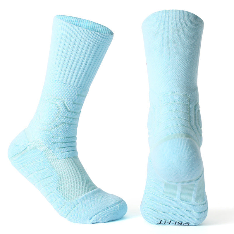 Professional Basketball Socks, Stockings AJ Trapeze Sports Socks, Men's Thickened High Tube Socks, Towel Sweat-absorbing, Non-slip and Breathable Elite Socks
