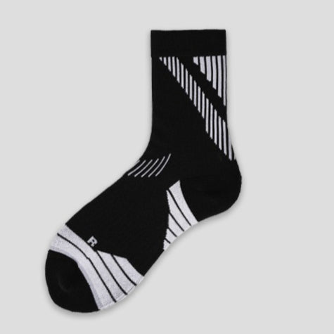 Sports Socks Men's Medium Tube Towel Bottom Sweat-absorbing and Breathable Women's Badminton Shock-absorbing and Non-slip Professional Combat Running Socks
