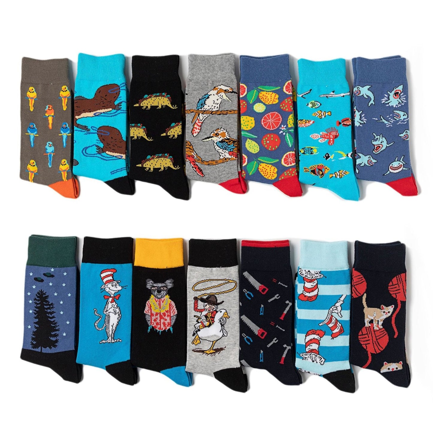 New Male Manufacturer Trend Cartoon Socks Women's Cotton Animation Socks Men's Socks Wholesale Animal Socks-5PRS