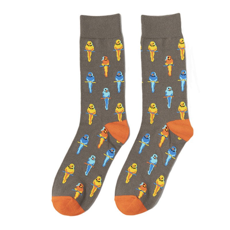 New Male Manufacturer Trend Cartoon Socks Women's Cotton Animation Socks Men's Socks Wholesale Animal Socks-5PRS