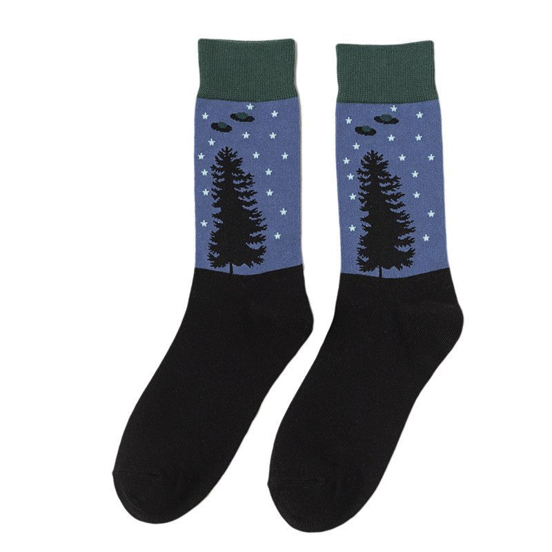 New Male Manufacturer Trend Cartoon Socks Women's Cotton Animation Socks Men's Socks Wholesale Animal Socks-5PRS