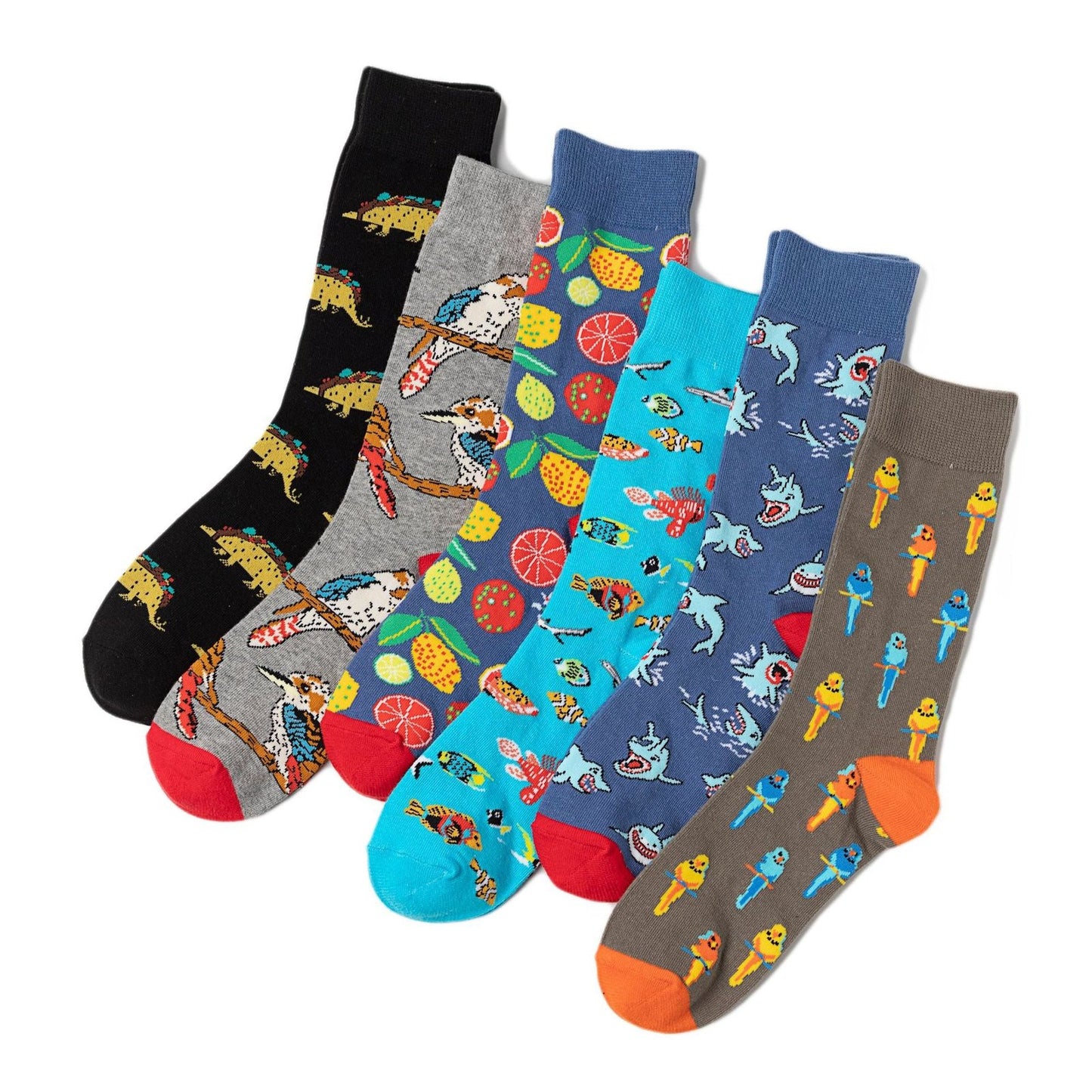 New Male Manufacturer Trend Cartoon Socks Women's Cotton Animation Socks Men's Socks Wholesale Animal Socks-5PRS